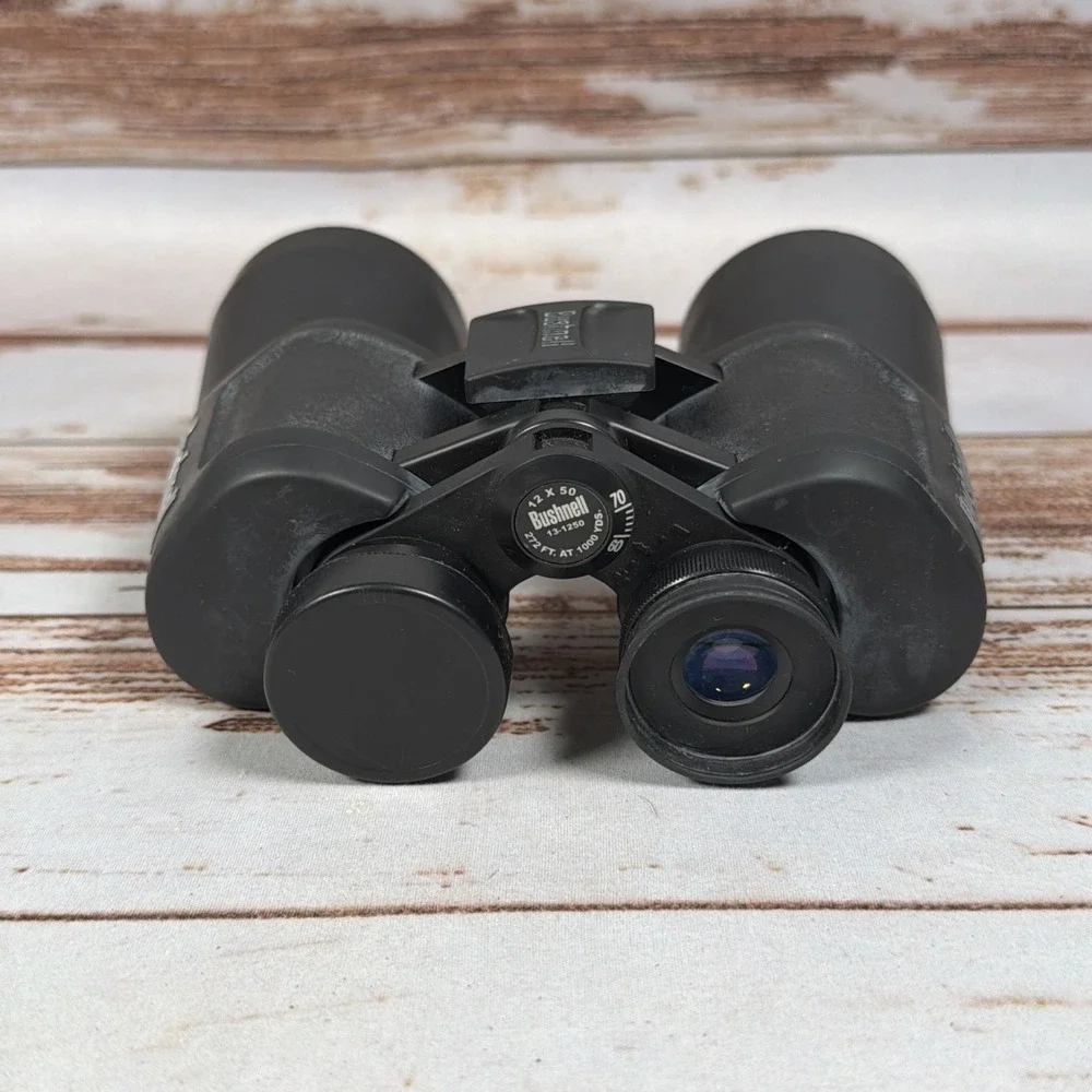 Bushnell 13-1250 12x50 Wide Angle Porro Prism Binoculars Case Strap Hunting Bird